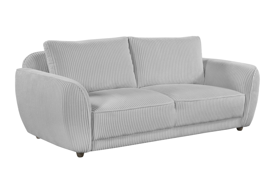 CHARLESTON Modern 2-Piece Sofa & Loveseat Set â€“ Gray Velvet