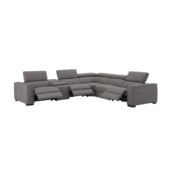 J & M Furniture Picasso 6Pc Motion Sectional In Truffle
