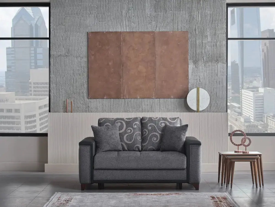 CHARLOTTE Living Room Loveseat - Anthracite