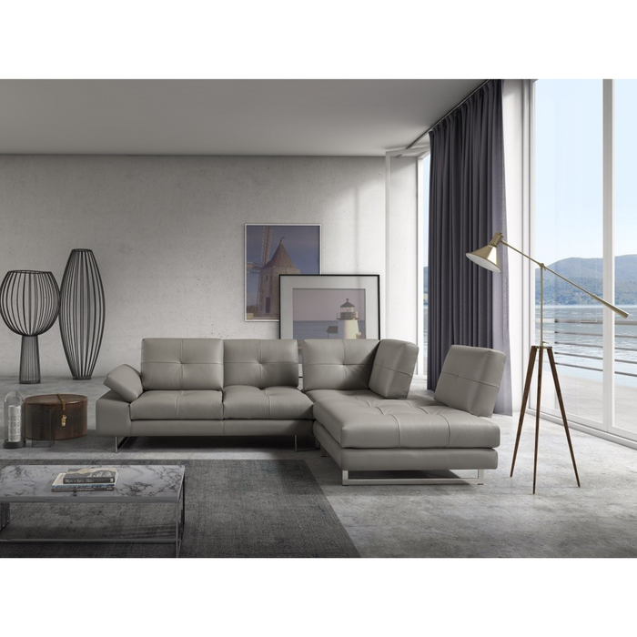 J & M Furniture Prive LHF Chaise 592 Grigio Med