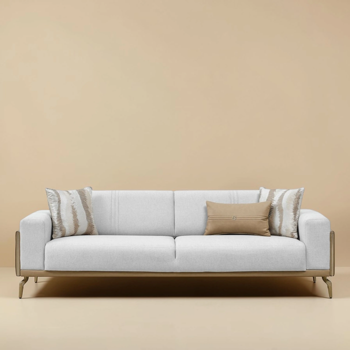 Bellona Montella Living Room Set (Vizon) - Cream