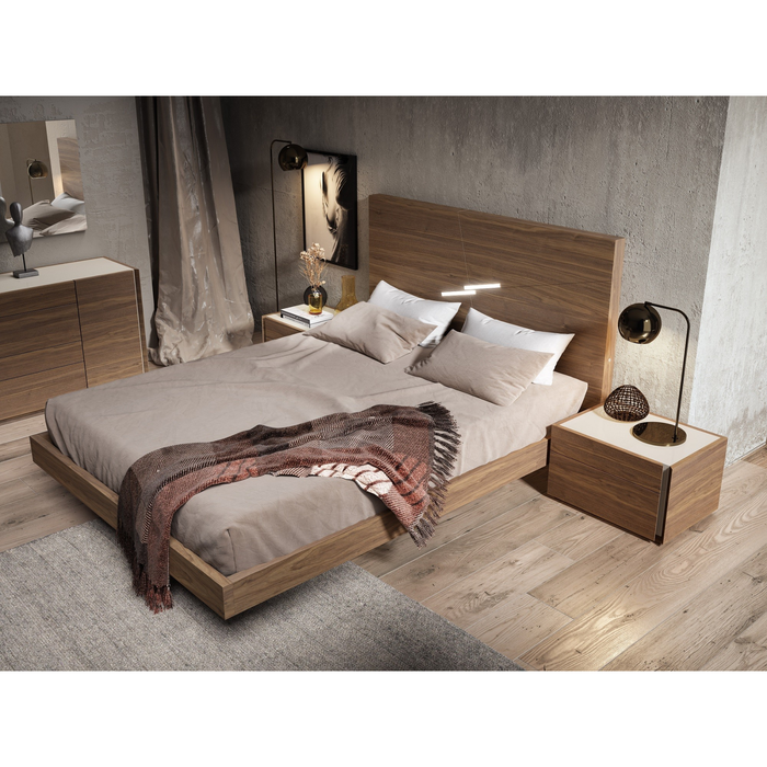 J & M Furniture Faro Premium Bedroom Sets in Walnut