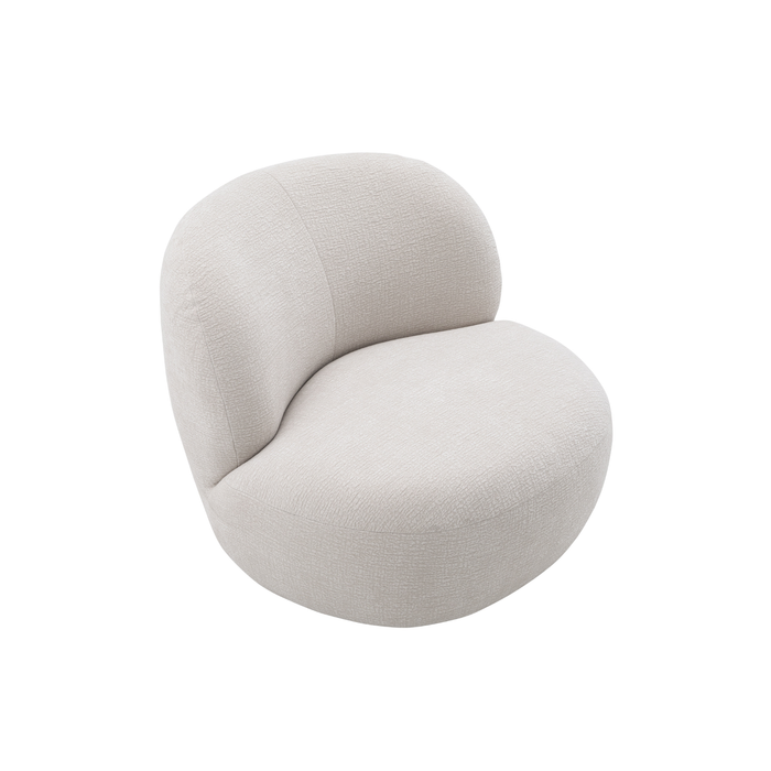J & M Furniture Cove Swivel Chair in Light Grey