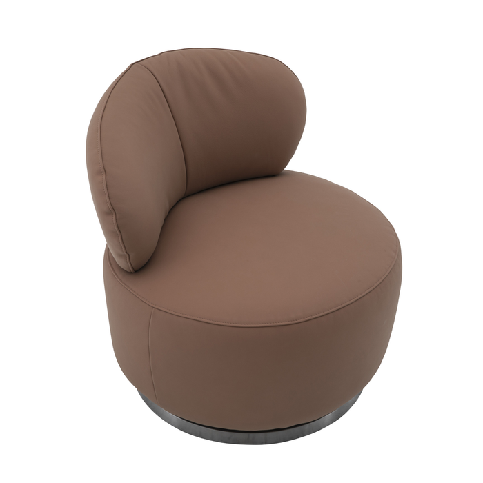 J & M Furniture Nubo Swivel Chair in Cognac