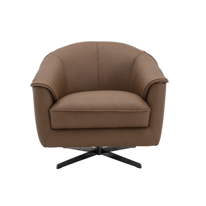 J & M Furniture Sloan Swivel Chair in Cognac