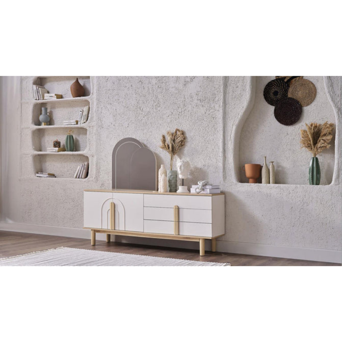 Bellona Boheems Console With Mirror - Palermo White