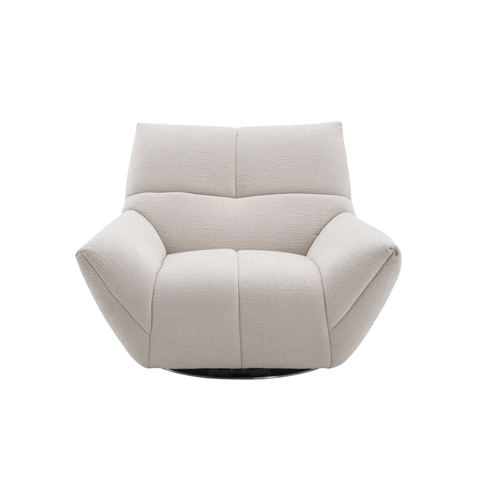 J & M Furniture Atlas Swivel Chair in Light Grey