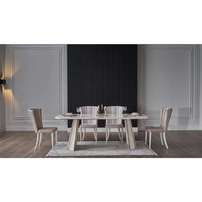 Bellona Plaza Dining Table - Ivory