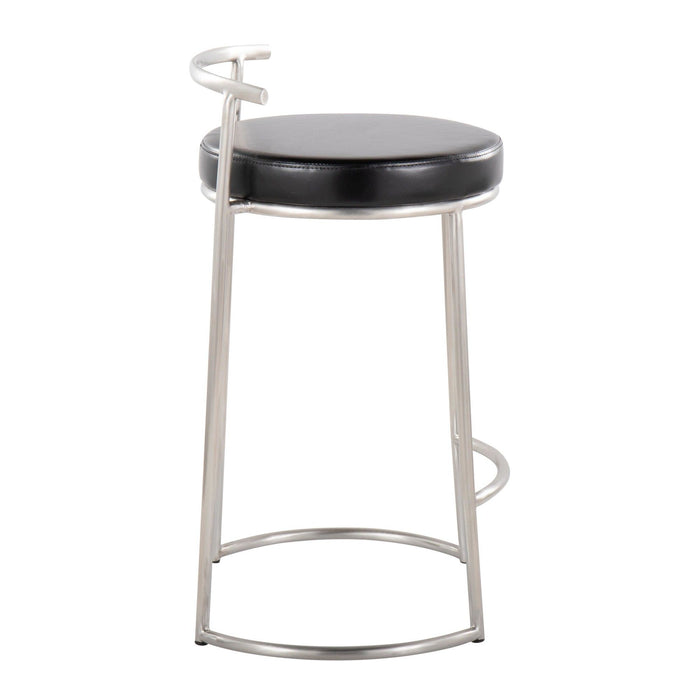 Round Fuji - 26" Fixed-Height Counter Stool (Set of 2)