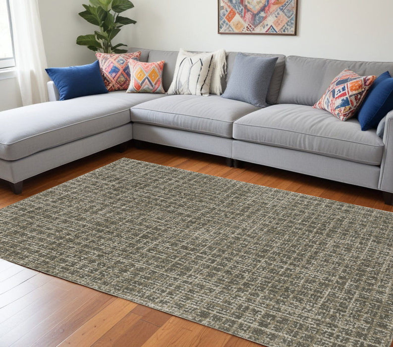 10' x 13' Geometric Power Loom Area Rug - Gray