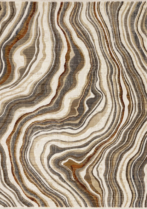 8' X 10' Abstract Area Rug (660185) - Cream / Beige
