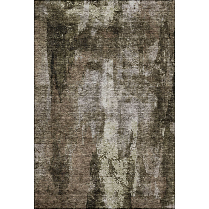 10' X 14' Abstract Washable Area Rug With UV Protection (683722) - Brown / Beige