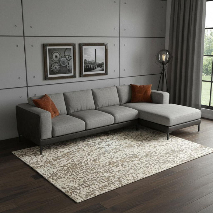 10' X 14' Abstract Hand Woven Area Rug (722128) - Blue / Ivory