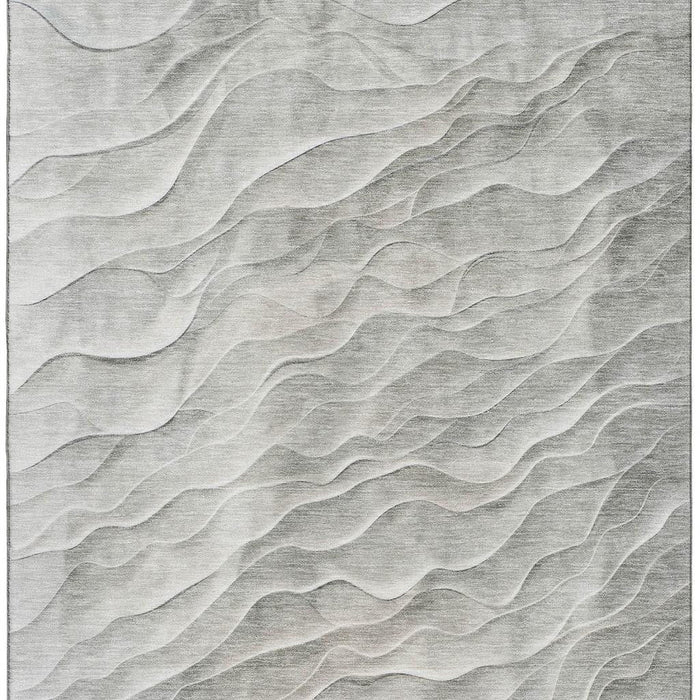 10' X 14' Abstract Washable Area Rug With UV Protection (694791) - Taupe / Ivory