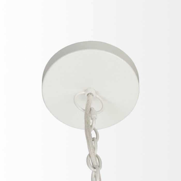 Beaded Hanging Chandelier - Whitewash