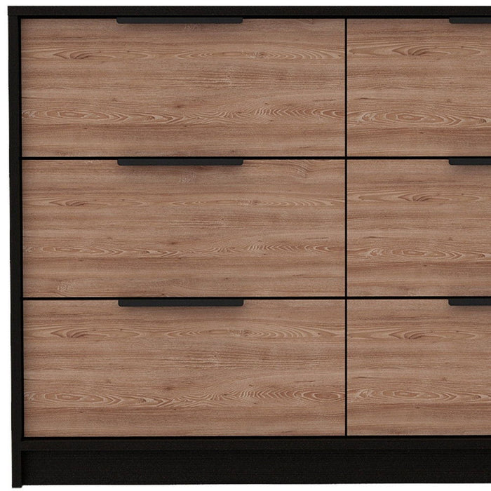 Modern Rustic Dresser - Black / Natural