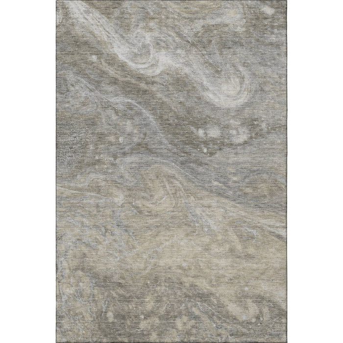 10' X 14' Abstract Washable Area Rug With UV Protection (650860) - Taupe / Gray / Ivory