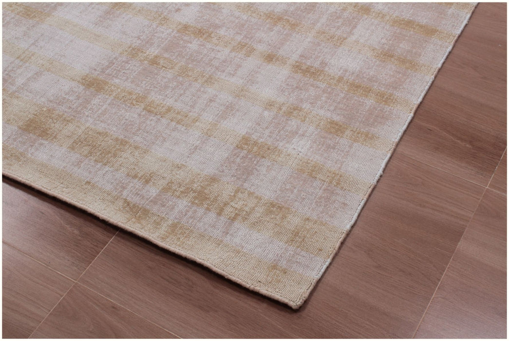 9' x 12' Hand Loomed Area Rug - Camel Striped