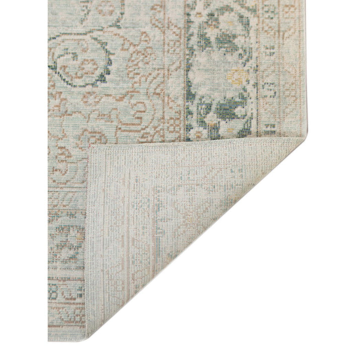 9' x 13' Medallion Power Loom Area Rug - Green And Brown