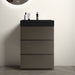 Giga Alice bathroom vanity with integrated sink, large storage cabinet, freestanding design, modern style, one-piece basin without drain or faucet