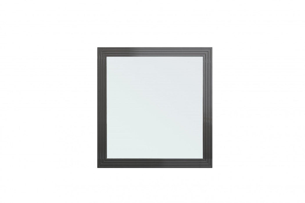 36" Framed Accent Mirror - Gray