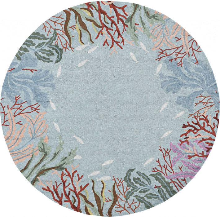 90" x 90" Polyester Rug - Blue