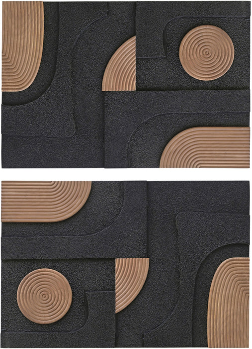 Element - Mango Wood 2 Piece Wall Art