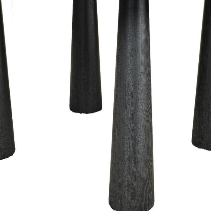 67" Solid Wood Oval Dining Table - Black