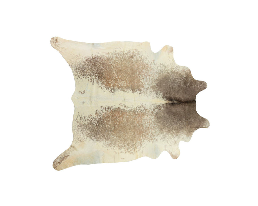 5' x 7' Cowhide Hand Knotted Area Rug - Light Brown And White