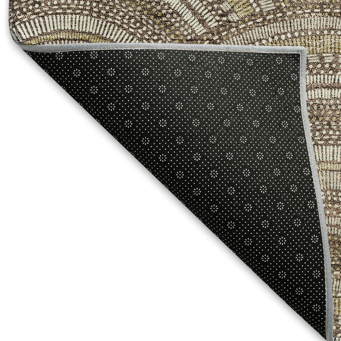 10' X 14' Geometric Washable Area Rug With UV Protection (677681) - Brown / Beige / Taupe