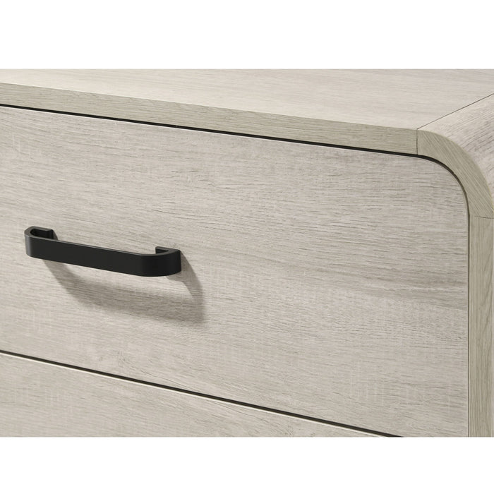 Giga antique white 5-drawer tall chest accent storage furniture with ample drawer space and classic design.