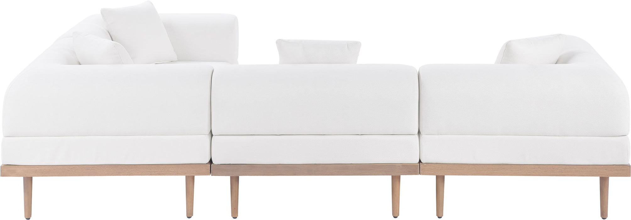 Laguna - 4 Piece 106.5" Upholstered Outdoor Patio Modular Sectional