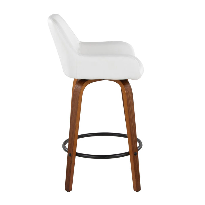 Daniella - 26" Fixed-Height Counter Stool (Set of 2) - White And Black