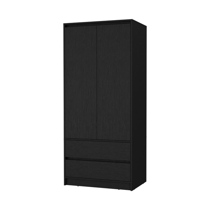 Accent Cabinet Soft Close With Multiple Shelves And Three Drawers - Black