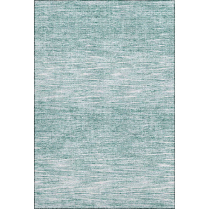 10' X 14' Abstract Washable Area Rug Polyester With UV Protection - Aqua And Teal
