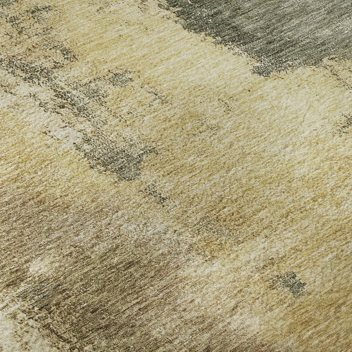 10' X 14' Abstract Washable Area Rug With UV Protection (683542) - Sage / Beige