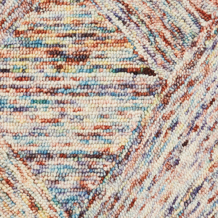 8' X 11' Modern Wool Geometric Area Rug - Ivory