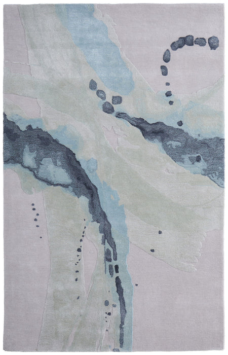 10' X 14' Abstract Hand Tufted Area Rug - Green