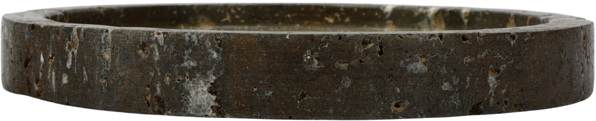Dimitri Meridian Furniture travertine tray with raised edges, ideal for serving or decorative display.
