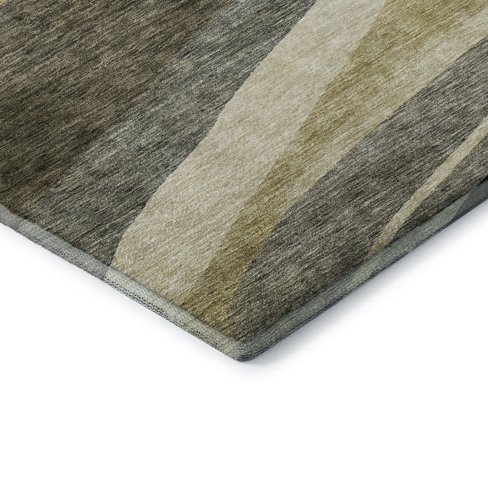 10' X 14' Abstract Washable Area Rug With UV Protection (684250) - Taupe / Beige / Ivory
