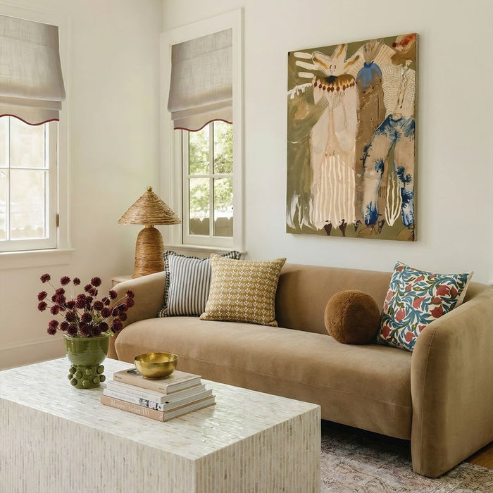 TOV Furniture striped accent cushion pillow with colorful, textured fabric and vibrant striped pattern for decorative comfort.