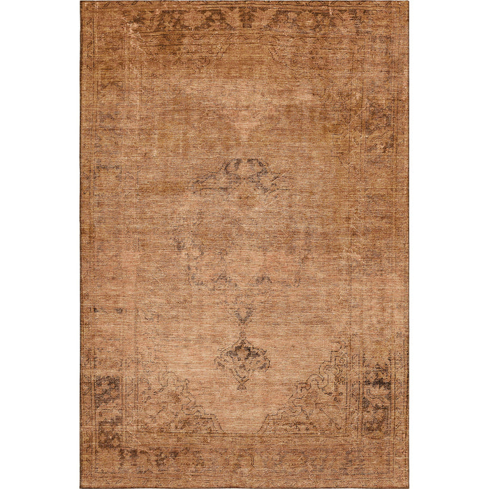 10' X 14' Oriental Washable Area Rug With UV Protection (654880) - Copper / Brown