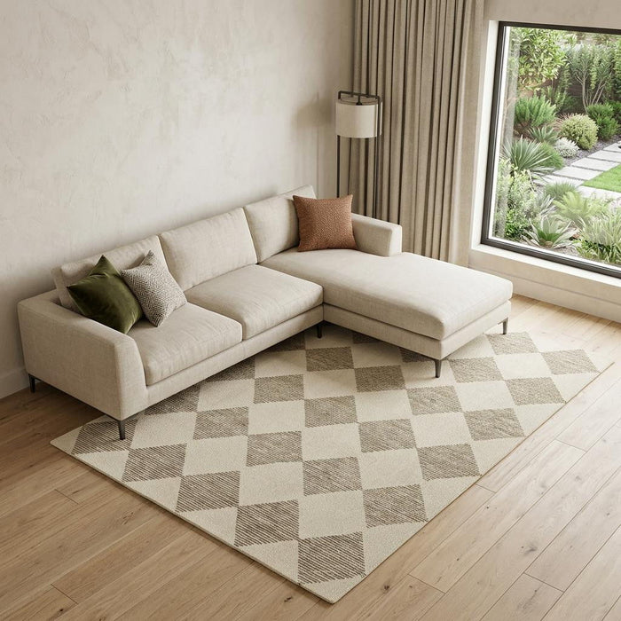 9' X 12' Geometric Area Rug (723676) - Beige / Brown