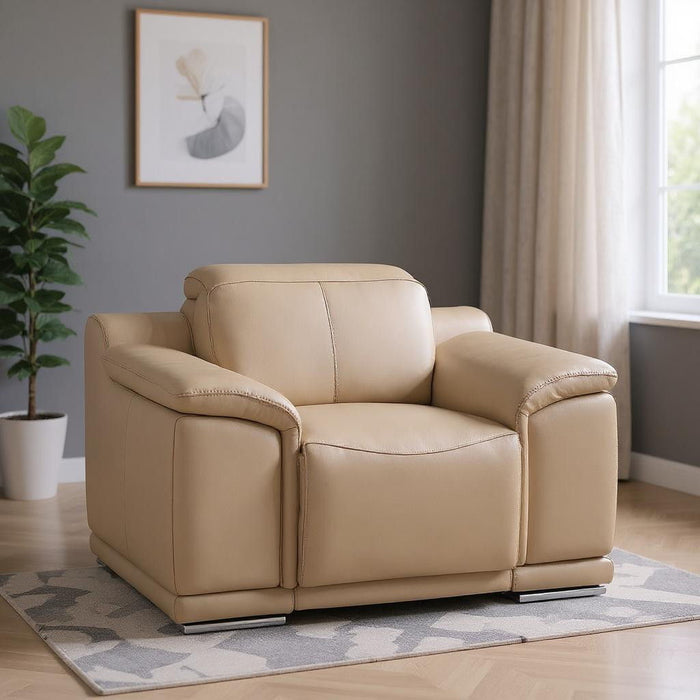 Genuine Leather Wall Hugger Power Recliner With USB - Battleship Gray