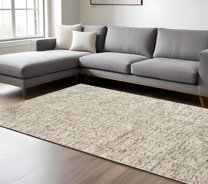 8' X 10' Hand Tufted Area Rug, Wool Blend - Ivory