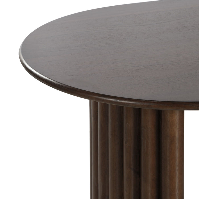 67" Solid Wood Double Pedestal Base Oval Dining Table - Walnut