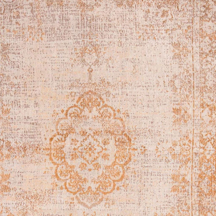 9' X 13' Medallion Washable Area Rug (548591) - Orange / White