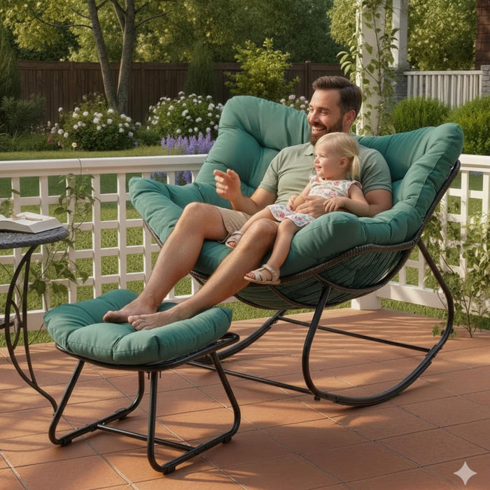 Egg Rocking Chair With Ottoman