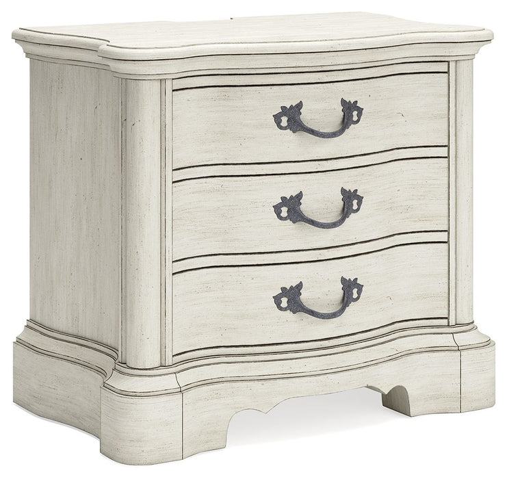 Arlendyne - Three Drawer Night Stand - Antique White