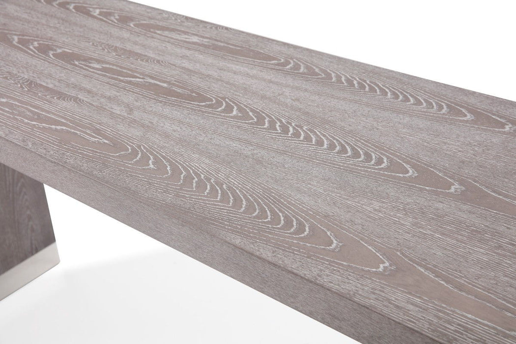 71" Rectangular Manufactured Wood Top Fixed Dining Table - Gray